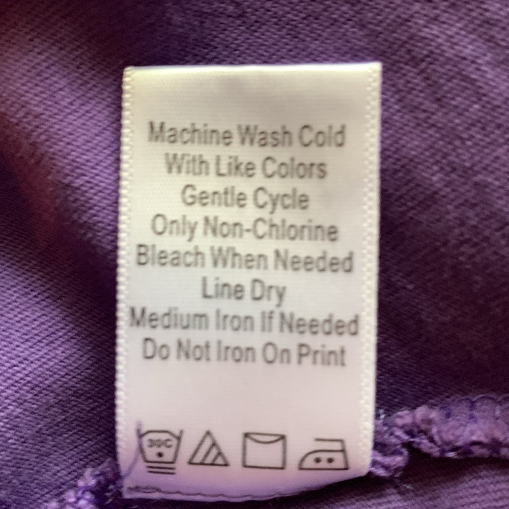 Coldwater Creek purple short sleeve shirt. Size medium (10-12) - Picture 4 of 6